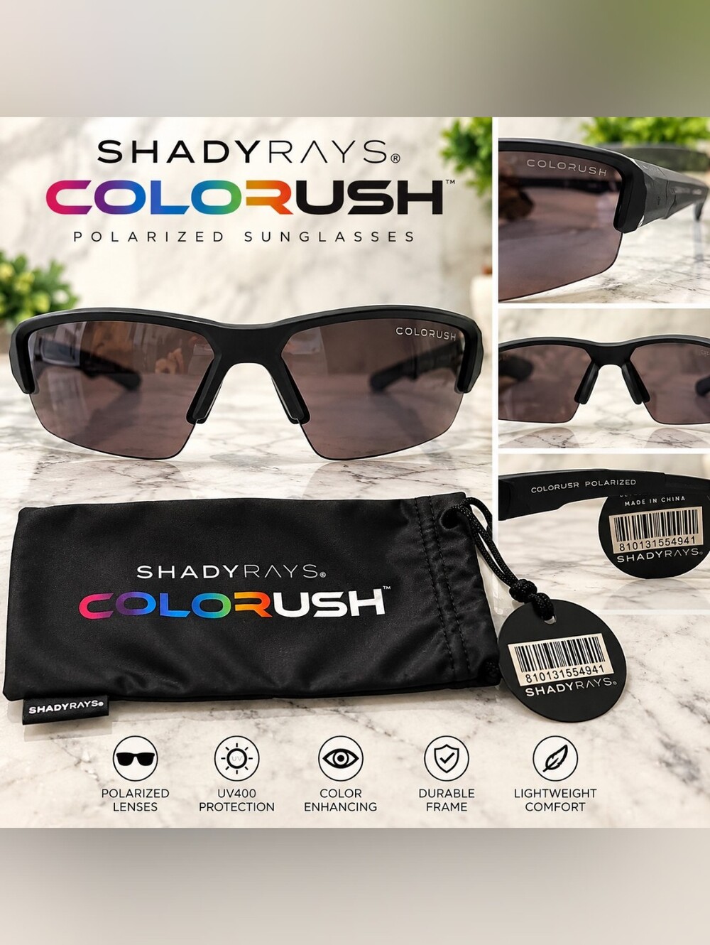 ColorRush Talons Sunglasses SHADY RAYS NWT